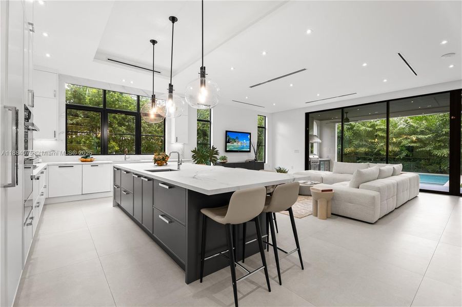 Furnished interior view inside a new home in , Miami (Image 34).