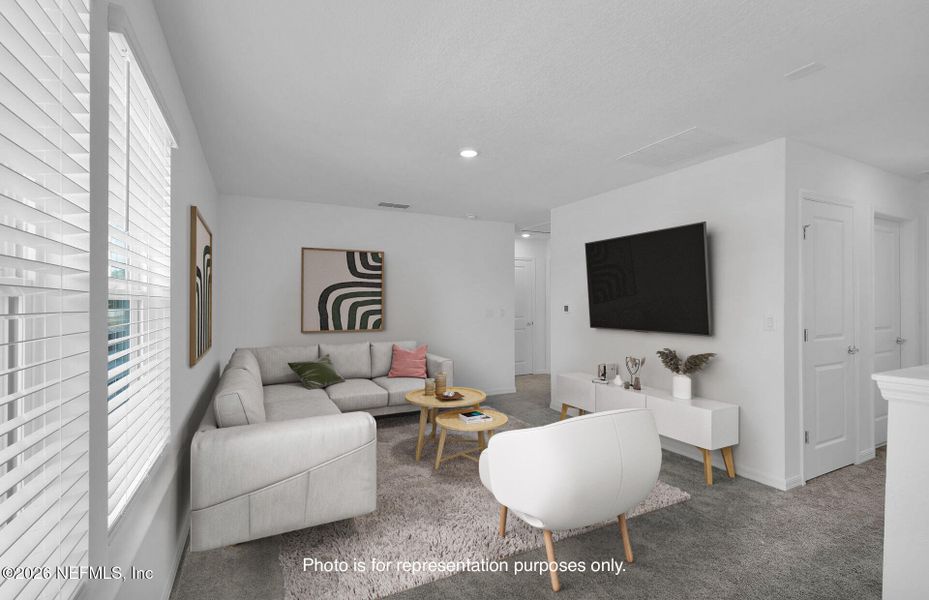 Furnished interior view inside a new home in Wells Landing, Jacksonville (Image 12).