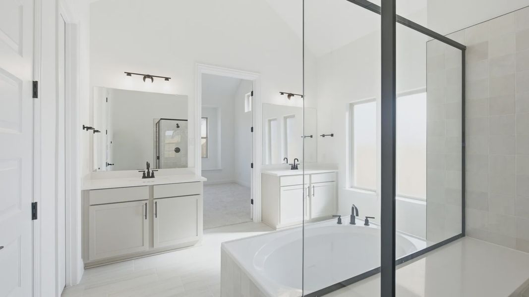 Furnished interior view inside a new home in Oaks at San Gabriel, Georgetown (Image 15).