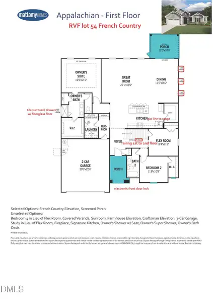 RVF -54 First floor -floorplan rendering