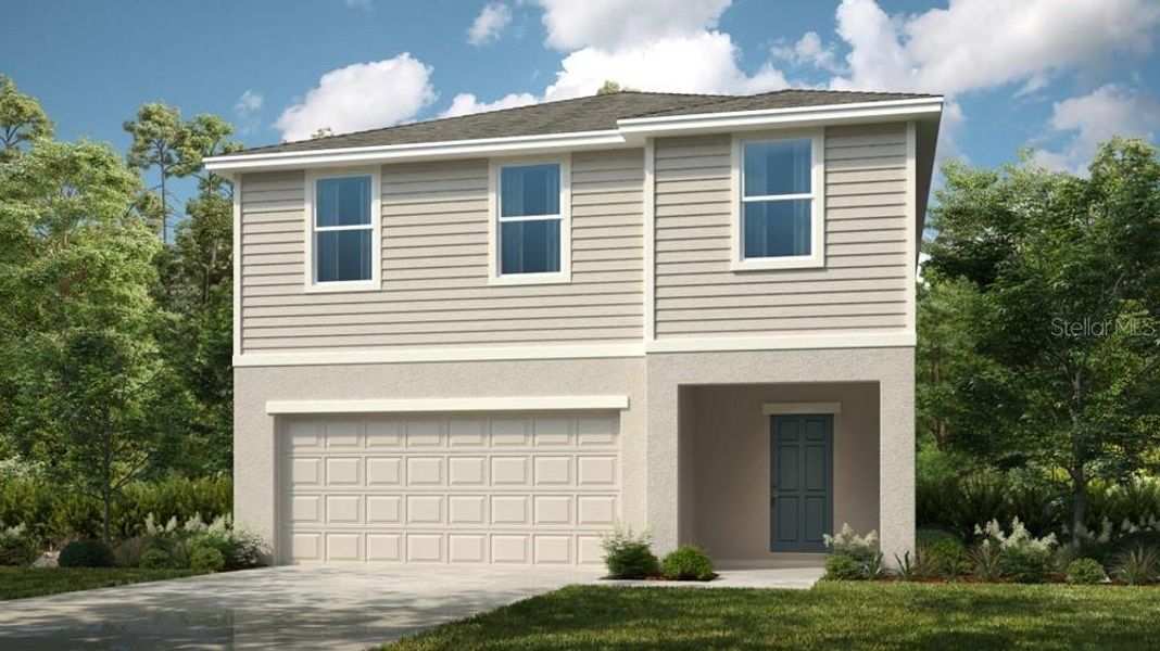 Front exterior of a new home in Solena, North Fort Myers, FL, highlighting curb appeal (Image 1). Front exterior of a new home in Solena, North Fort Myers, FL, highlighting curb appeal (Image 1).
