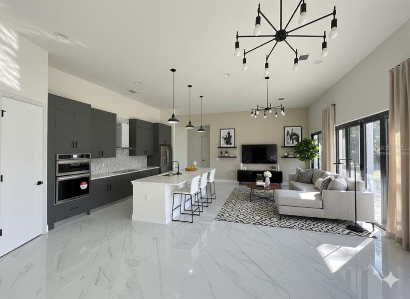 Furnished interior view inside a new home in , Port Charlotte (Image 5). Furnished interior view inside a new home in , Port Charlotte (Image 5).