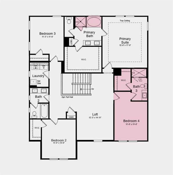 2D floor plan layout of this home in Falls Creek, Flowery Branch, GA (Image 6).