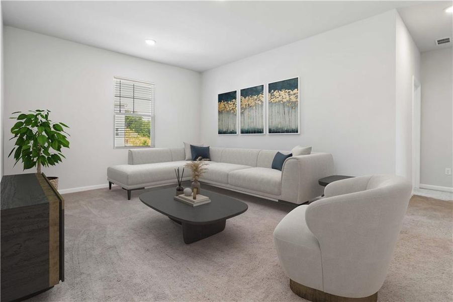 Furnished interior view inside a new home in , Atlanta (Image 15).