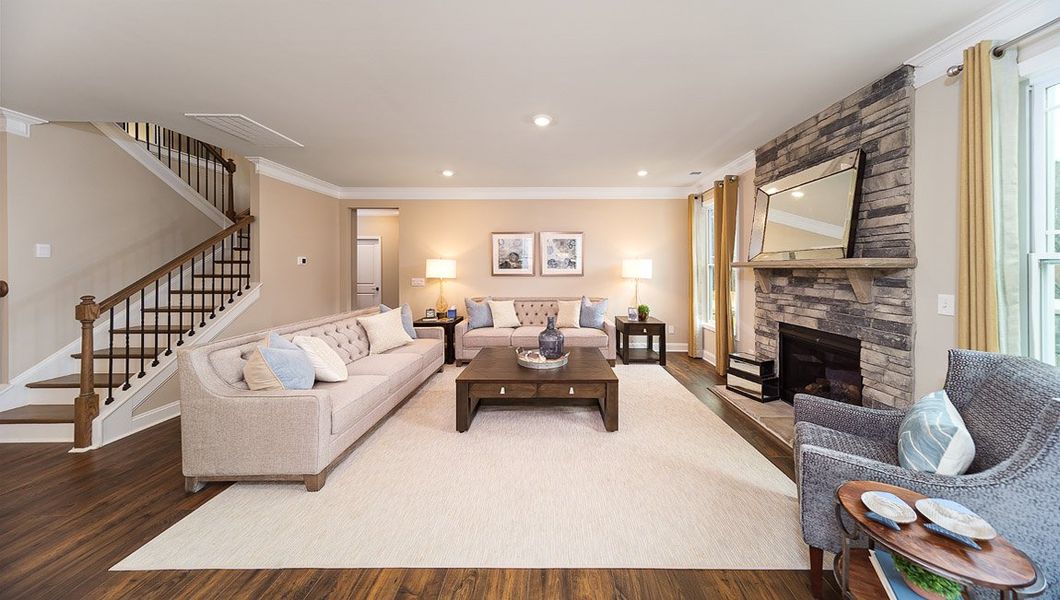 Furnished interior view inside a new home in Falls Cove, Troutman (Image 13). Furnished interior view inside a new home in Falls Cove, Troutman (Image 13).