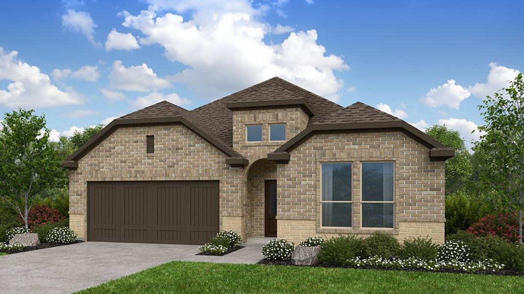 Representative exterior photo of a completed home built from the Auburn by Taylor Morrison in The Ranch at Uptown Celina 55s, Celina, TX (Image 2).