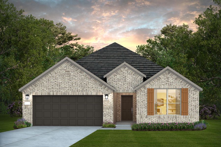 Representative exterior photo of a completed home built from the Blue Sky by Pulte Homes in Nopal Valley, San Antonio, TX (Image 7).