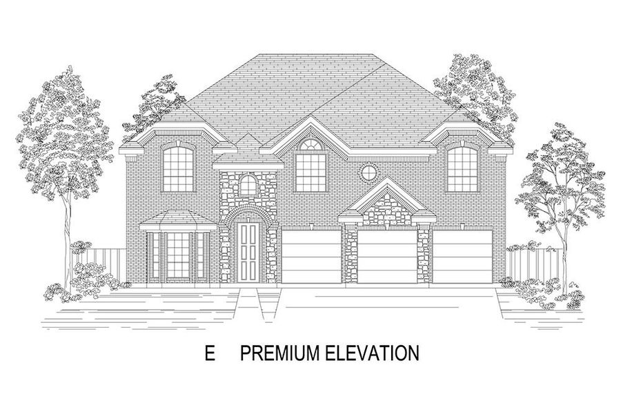 Representative rendering of the exterior for the Boston 2F (w/Media) by First Texas Homes (Image 13).