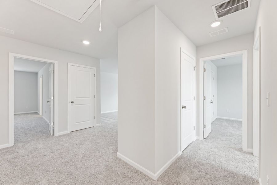 A room with white doors. A room with white doors.