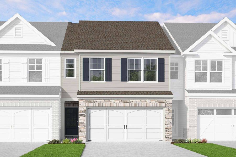 Representative exterior photo of a completed home built from the Wendover by McKinley Homes in Mulberry Summit, Flowery Branch, GA (Image 6). Representative exterior photo of a completed home built from the Wendover by McKinley Homes in Mulberry Summit, Flowery Branch, GA (Image 6).