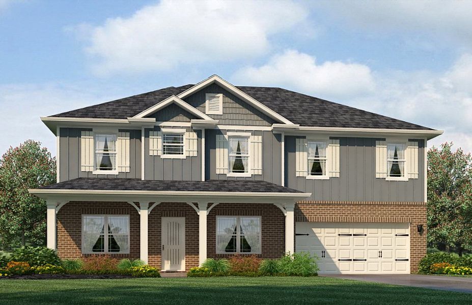 Representative exterior photo of a completed home built from the 2913 by Adams Homes in Hidden Pines, Cameron, NC (Image 18).