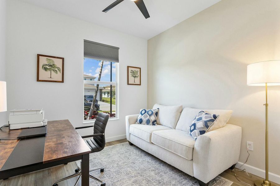 Furnished interior view inside a new home in Delray Trails: The Woods, Delray Beach (Image 29).