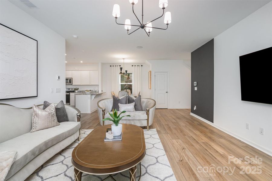 Furnished interior view inside a new home in Element Park, Charlotte (Image 25). Furnished interior view inside a new home in Element Park, Charlotte (Image 25).