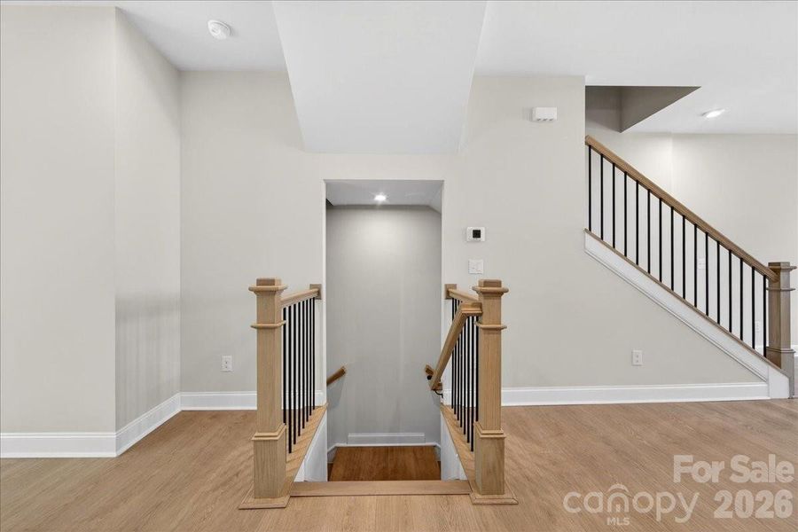 Second floor landing and Metal Open Rails