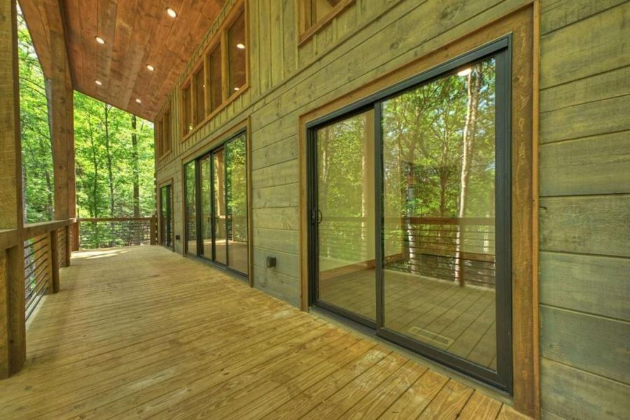 Exterior details and patio area of a home in , Blue Ridge (Image 27).