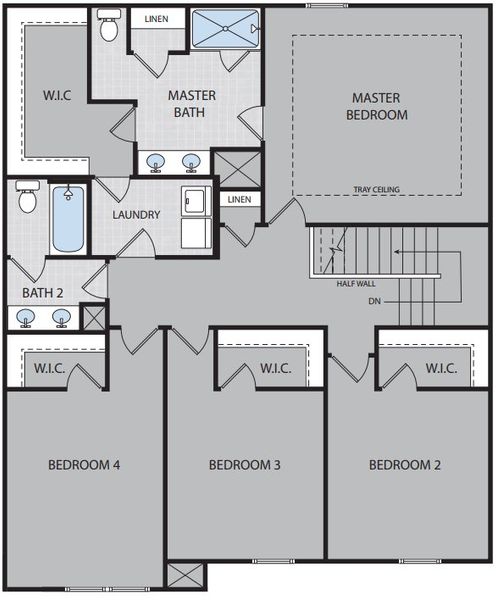 2D floor plan layout of this home in Canary Woods, Hopkins, SC (Image 3).