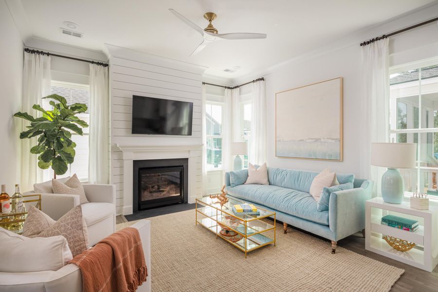 Furnished interior view inside a new home in Heron's Walk at Summers Corner: Row Collection, Summerville (Image 7).