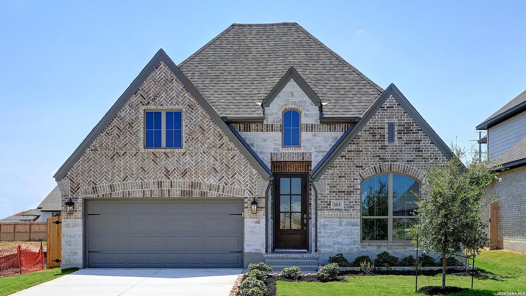 Front exterior of a new home in Haby Hill, San Antonio, TX, highlighting curb appeal (Image 2). Front exterior of a new home in Haby Hill, San Antonio, TX, highlighting curb appeal (Image 2).