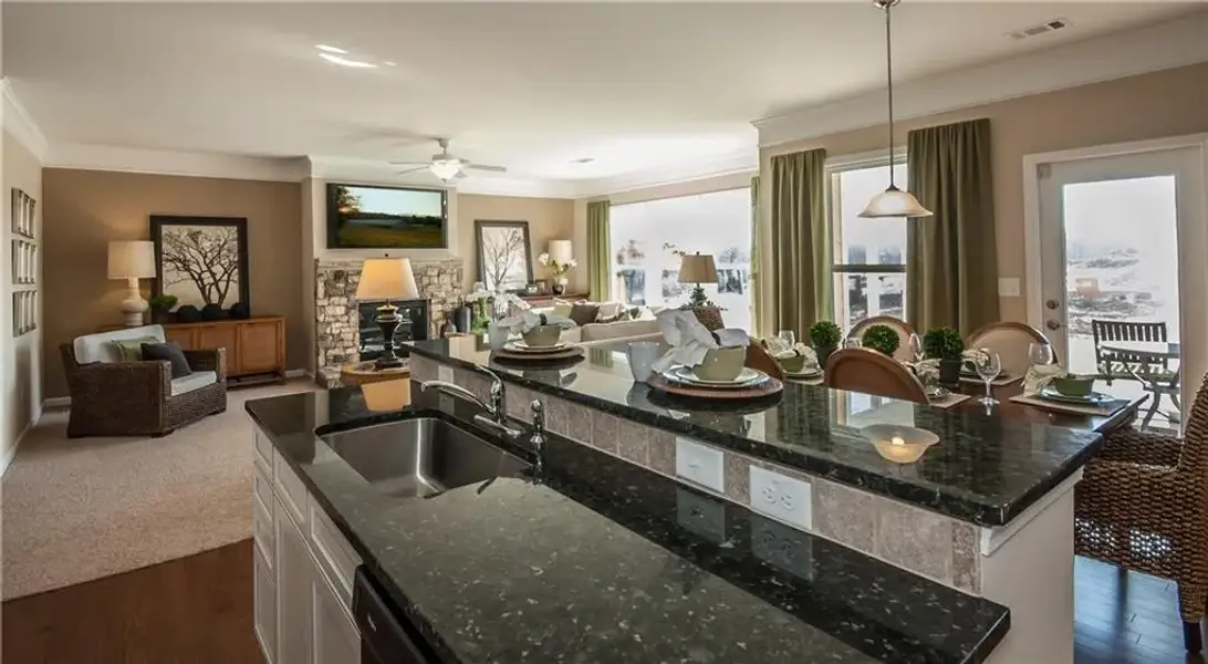 Furnished interior view inside a new home in Sierra Creek, Hoschton (Image 9).