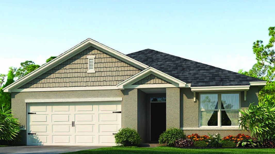 Representative exterior photo of a completed home built from the Aria by D.R. Horton in Crosswinds, Haines City, FL (Image 27).