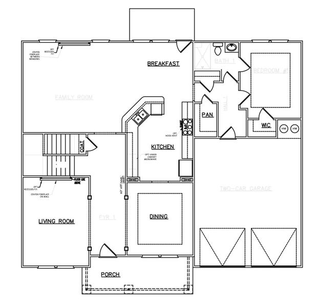 2D floor plan layout of this home in Reserve at Hickory Hills, McDonough, GA (Image 2). 2D floor plan layout of this home in Reserve at Hickory Hills, McDonough, GA (Image 2).