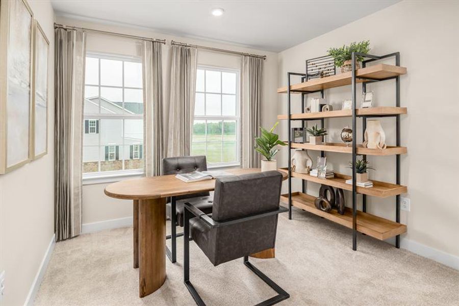 Representative furnished interior of a home built from the Schubert by Ryan Homes in Park Ridge at Sugar Hill, Sugar Hill (Image 29).