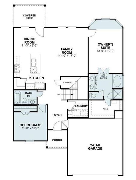 2D floor plan layout of this home in Summerview, Fulshear, TX (Image 4).