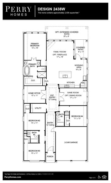 Floor Plan for 2438W