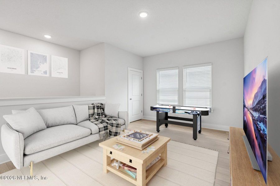 Furnished interior view inside a new home in Kettering at eTown - Paired Villas, Jacksonville (Image 5).