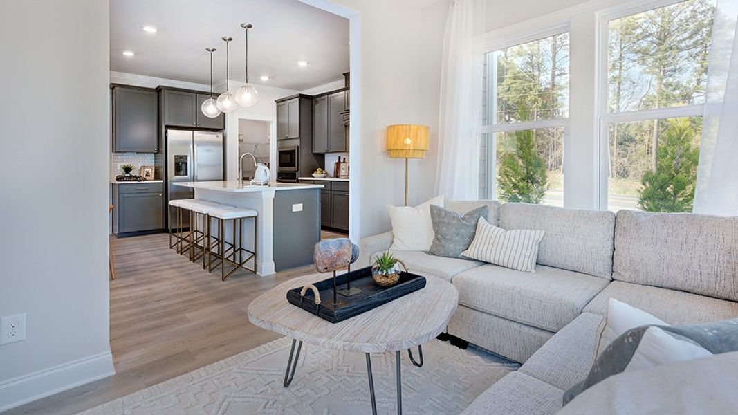Representative furnished interior of a home built from the Ashford by Taylor Morrison in Hidden Creek, Cary (Image 8).
