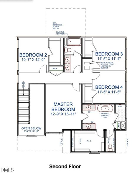 Oak A - M302-24 - Floor Plan - Floor 2 -