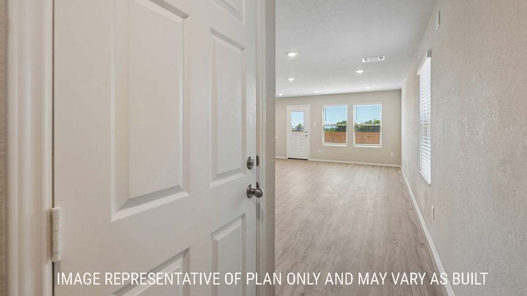 Representative unfurnished interior of a home built from the Gardenia by D.R. Horton in Pepper Creek Crossing, Temple (Image 13).