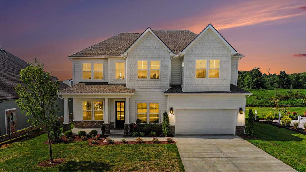 Exterior of Grace II Plan Home built in Spring Hill, TN