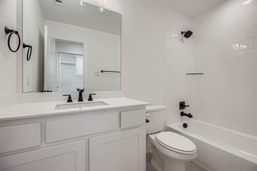 Full bathroom with  shower combination and vanity