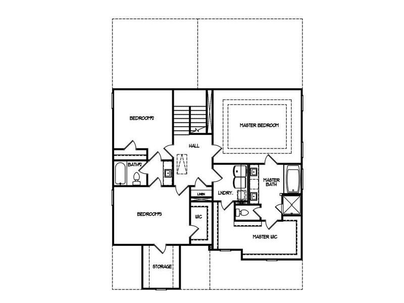 2D floor plan layout for the The Maddox by Walker Anderson Homes in Hemingway, Flowery Branch, GA (Image 7).