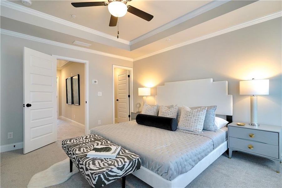 Furnished interior view inside a new home in Towns at Enclave, Lawrenceville (Image 11).