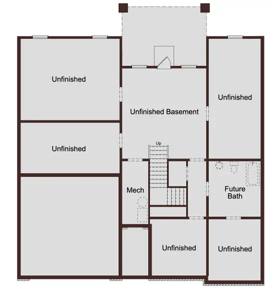2D floor plan layout for the Randolph by McKinley Homes in Hellen Valley, Braselton, GA (Image 4).