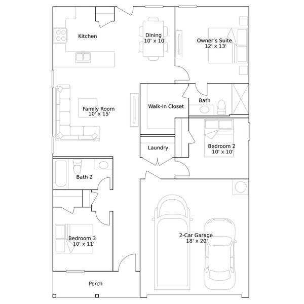 2D floor plan layout of this home in Synova, Crosby, TX (Image 2).