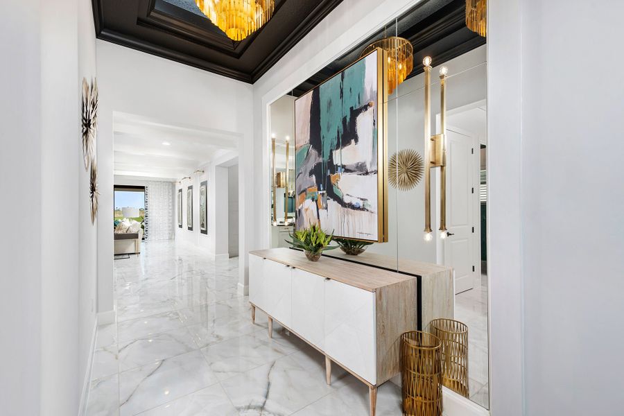 Representative furnished interior of a home built from the Tribeca by GL Homes in Valencia Parc at Riverland, Port St. Lucie (Image 16).