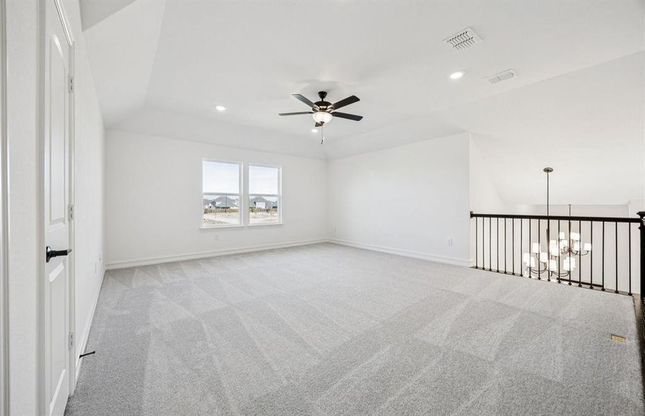 Spacious game room on second level Spacious game room on second level