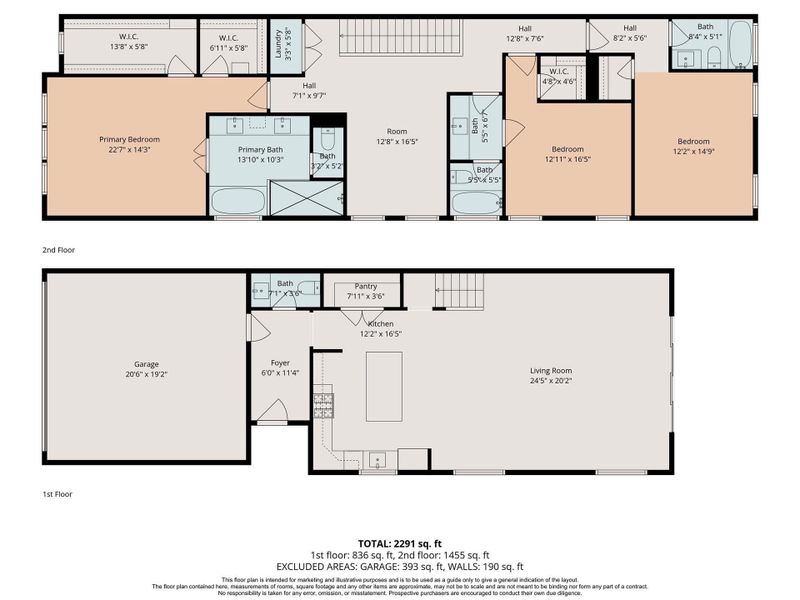 2D floor plan layout of this home in Cordell Estates, Houston, TX (Image 5).