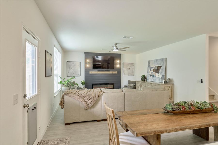 Furnished interior view inside a new home in The Pines At Seven Coves, Willis (Image 9).