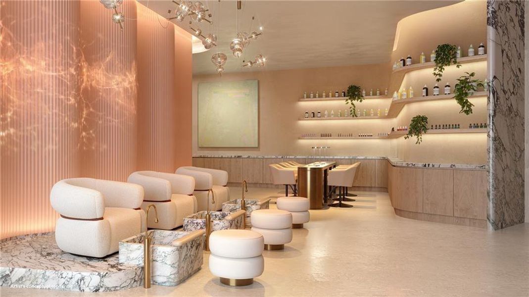 Mani / Pedi station within the 6,800 sq ft Away Spa Mani / Pedi station within the 6,800 sq ft Away Spa