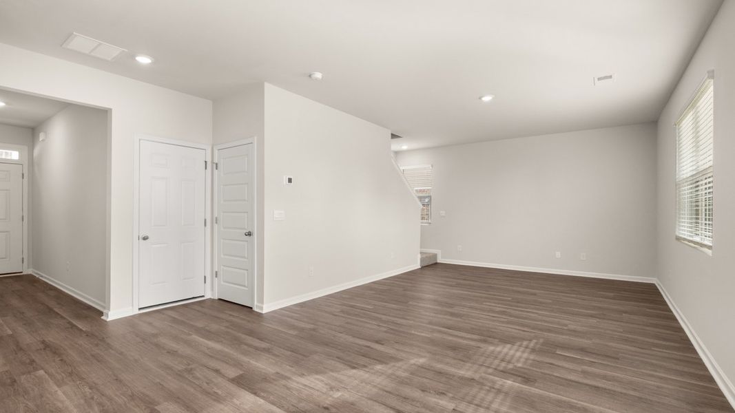 Representative unfurnished interior of a home built from the Penwell by D.R. Horton in Kingston Ranch at Lake Oconee, Buckhead (Image 14). Representative unfurnished interior of a home built from the Penwell by D.R. Horton in Kingston Ranch at Lake Oconee, Buckhead (Image 14).