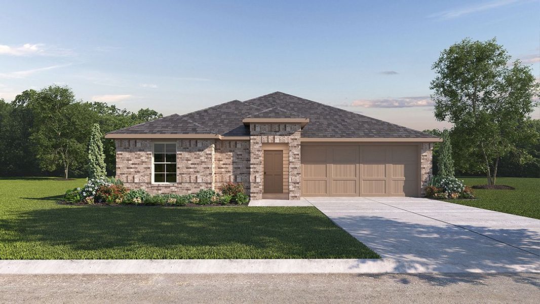 Front exterior of a home in the Allen Farms community, located in Lubbock, TX (Image 2).