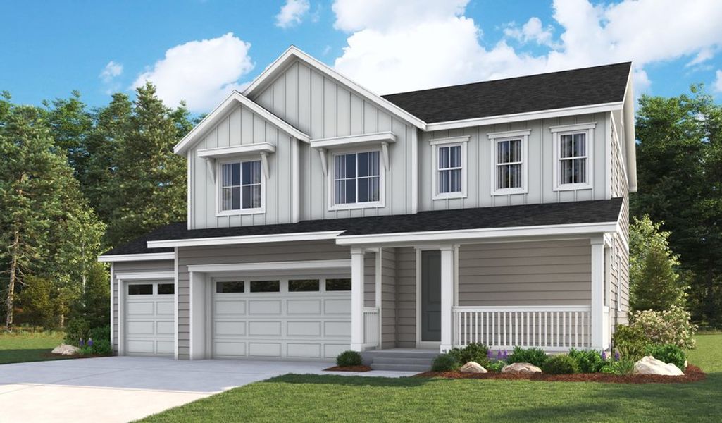 Bedford-D722-KinstonAtCenterra Elevation A (3-car)