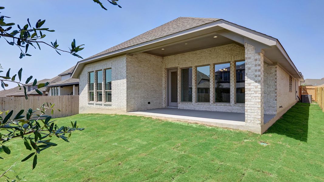 Exterior details and patio area of a home in Kallison Ranch, San Antonio (Image 18). Exterior details and patio area of a home in Kallison Ranch, San Antonio (Image 18).