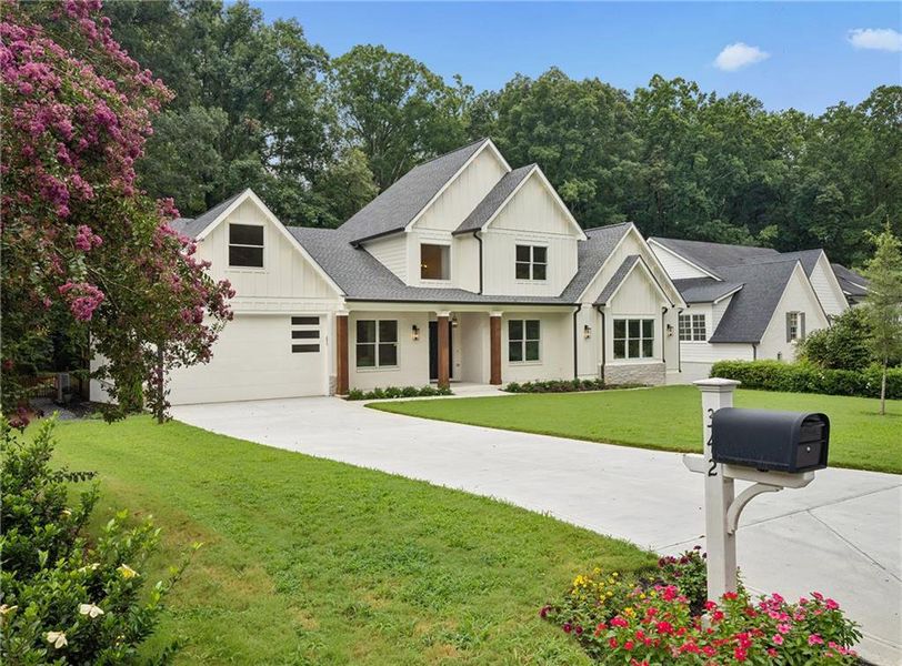 Front exterior of a new home in , Atlanta, GA, highlighting curb appeal (Image 35).