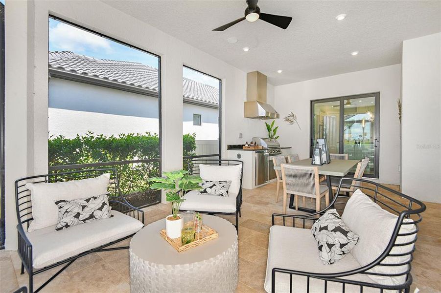 Furnished interior view inside a new home in Esplanade at Skye Ranch, Sarasota (Image 13).
