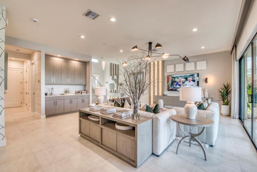 Furnished interior view inside a new home in Apex at Avenir, Palm Beach Gardens (Image 12).